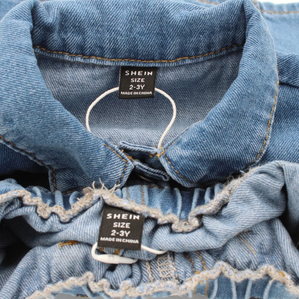 Shein Girls 2-Piece Denim Short Set – Size 2-3Y (NWT)